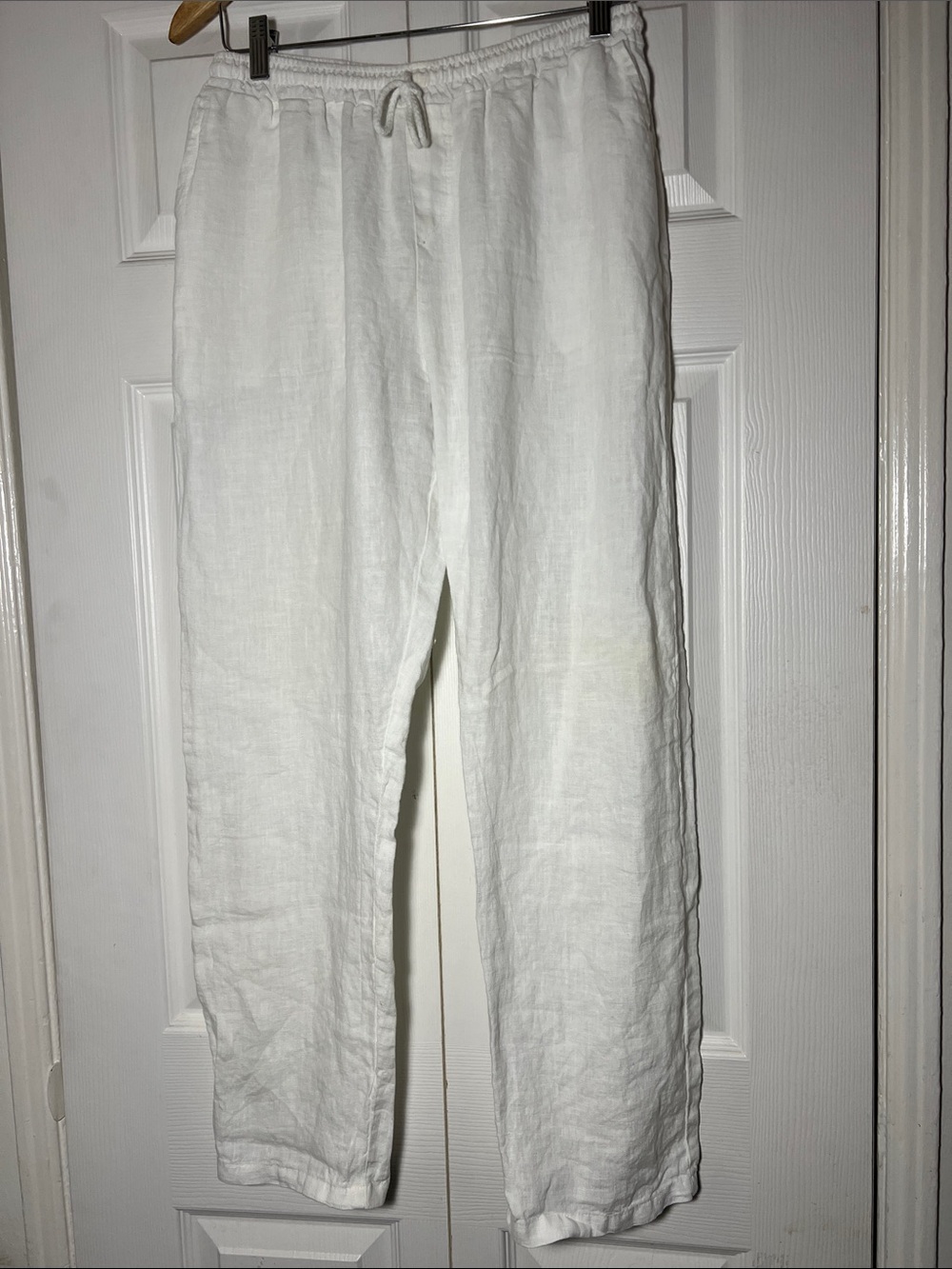 GRAND Greece White Linen Pant Women’s Large